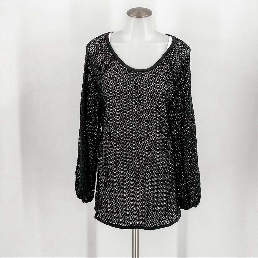 Nally & Millie black top with white cami under